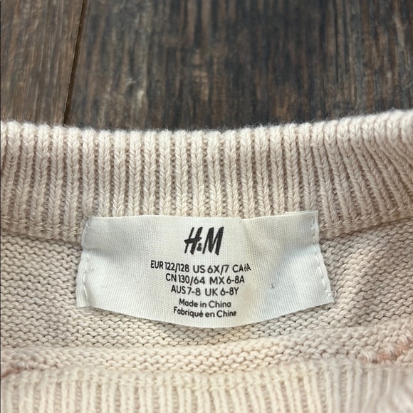 H&M Cream Pullover Sweater with Polka Dots and Long Sleeves - Picture 8 of 10